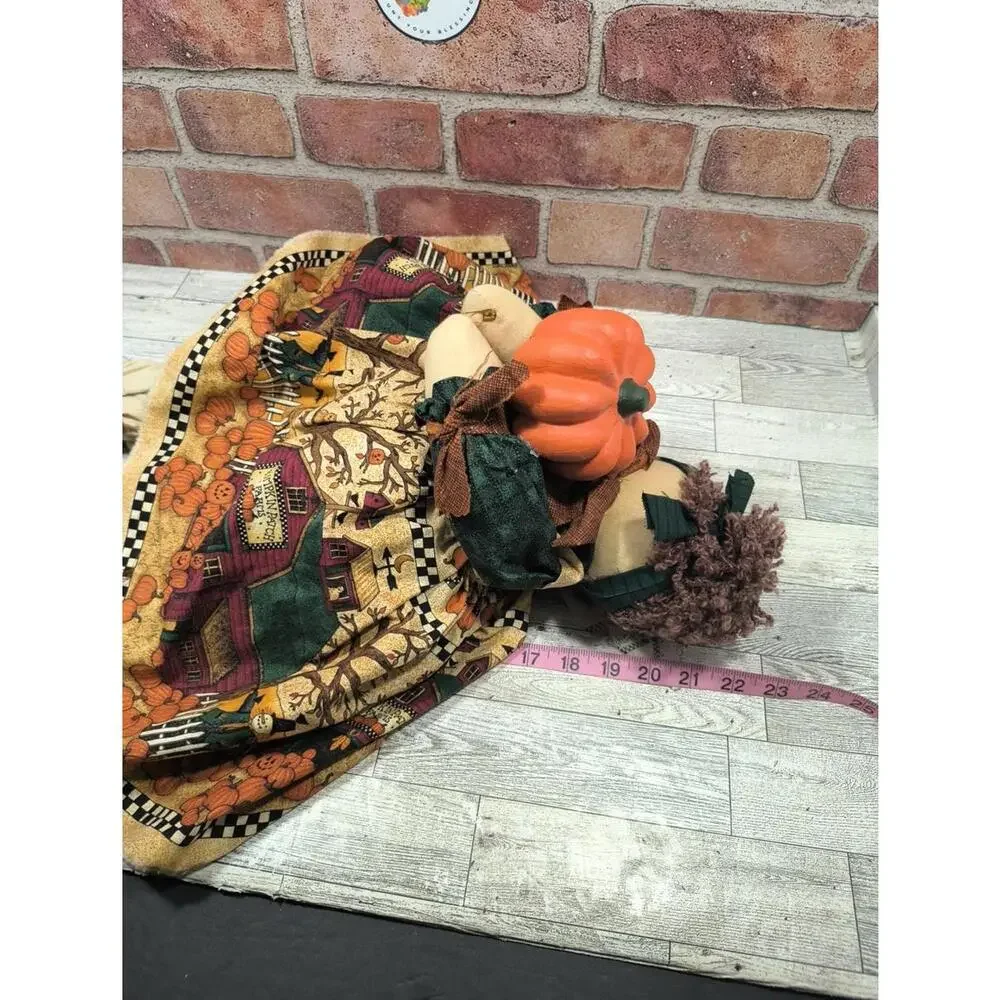 Country Cottage Farmhouse Vintage RagDoll Handmade Fall Harvest Decor Pumpkin